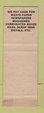 Matchbook Cover - Standard Rag and Paper York PA