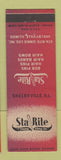 Matchbook Cover - Sta Rite Hair Pins bows bands Shelbyville IL