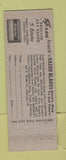 Matchbook Cover - Krank's Lather Kreem Shaving Zymole Trokeys Cough Drops