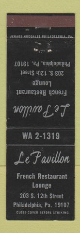 Matchbook Cover - Le Pavillon French Restaurant Philadelphia PA