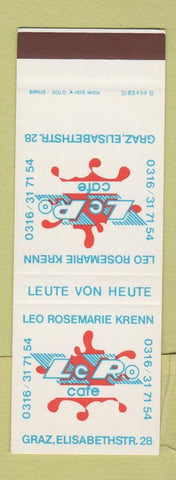 Matchbook Cover - Le Rosemarie Krenn Graz Elisabethstr Munich? Germany SAMPLE