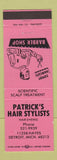 Matchbook Cover - Patrick's Hair Salon Detroit MI PINK
