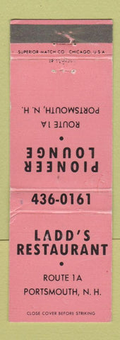 Matchbook Cover - Ladd's Restaurant Pioneer Lounge Portsmouth NH SALMON WEAR
