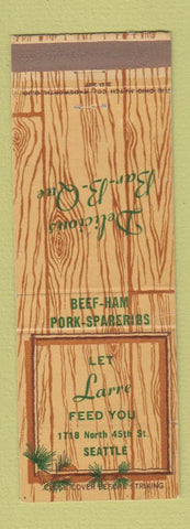 Matchbook Cover - Larre Restaurant BBQ Seattle WA