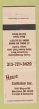 Matchbook Cover - Home Collision Auto Repair Westland MI WEAR