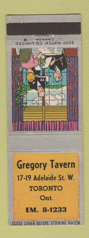 Matchbook Cover - Gregory Tavern Toronto ON