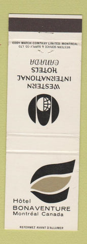 Matchbook Cover - Hotel Bonaventure Montreal QC