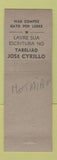 Matchbook Cover - Tabeliao Jose Cyrillo Brazil