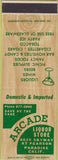 Matchbook Cover - Arcade Liquor Store Paradise CA