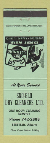 Matchbook Cover - Sno Glo Dry Cleaners Stettler AB