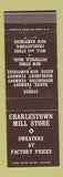 Matchbook Cover - Charlestown Mill Store Barre Bennington Middlebury VT Keene NH