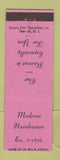 Matchbook Cover - Moderne Hair Salon Englewood NJ