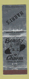 Matchbook Cover - Harri's Beauty Salon Compton CA WEAR