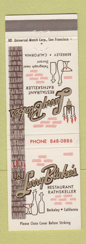 Matchbook Cover - Larry Blake's Restaurant Berkeley CA