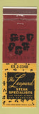 Matchbook Cover - The Leopard Steak Restaureant San Francisco CA Galleon