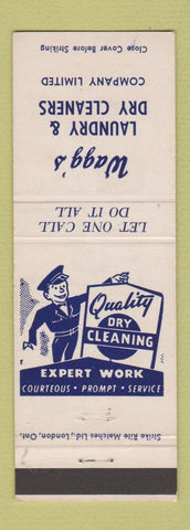 Matchbook Cover - Wagg's Laundry Dry Cleaning Canada