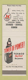 Matchbook Cover - Texaco oil gas Romeo MI BF Goodrich Tires