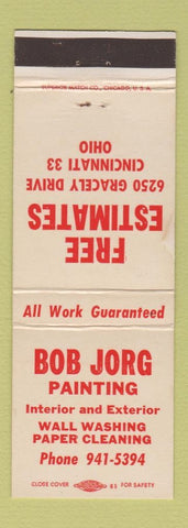 Matchbook Cover - Bob Jorg Painting Cincinnati OH WEAR