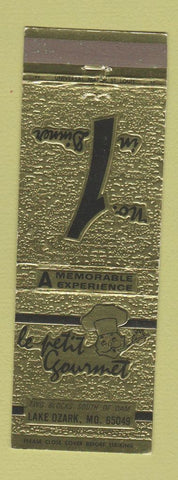 Matchbook Cover - Le Petit Gourmet Restaurant Lake Ozark MO