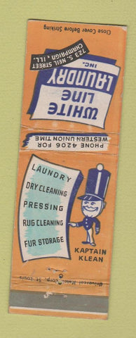 Matchbook Cover - White Line Laundry Champaign IL WEAR