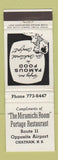 Matchbook Cover - Miramichi Room Portage Restaurant Chatham NB WEAR