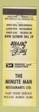 Matchbook Cover - The Minute Man Restaurants Perth Arnprior Pembroke ON WEAR