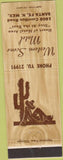 Matchbook Cover - Western Scene Motel Santa FE NM cactus