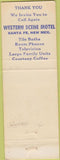 Matchbook Cover - Western Scene Motel Santa FE NM cactus