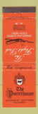 Matchbook Cover - The Porterhouse South Yarra Australia Flight Deck