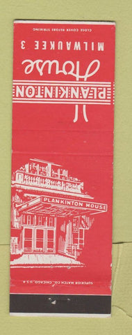 Matchbook Cover - Plankinton Hosue Milwaukee WI