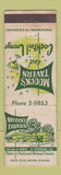 Matchbook Cover - Moock's Tavern St Petersburg FL