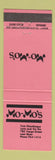 Matchbook Cover - Mo-Mo's Toronto ON Disco PINK