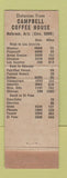Matchbook Cover - Campbell Coffee House Holbrook AZ WEAR
