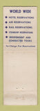 Matchbook Cover - International Travel Services Montreal QC WEAR