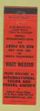 Matchbook Cover - Frank Williams Tours Travel Agency Brownsville TX
