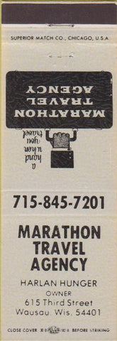 Matchbook Cover - Marathon Travel Agency Wausau WI
