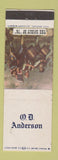 Matchbook Cover - OD Anderson Tours Bus Greenville PA