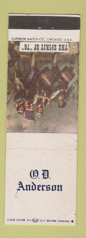 Matchbook Cover - OD Anderson Tours Bus Greenville PA