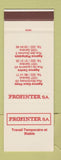 Matchbook Cover - Profinter Temporary Jobs Geneva Switzerland SAMPLE