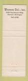 Matchbook Cover - Western Girl Temporary Jobs Detroit MI
