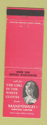 Matchbook Cover - Manpower Job Employment WEAR