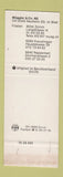 Matchbook Cover - Mugger Personal Employement Switzerland Zurich SAMPLE