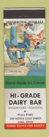 Matchbook Cover - Hi Grade Dairy Bar Lima OH WEAR
