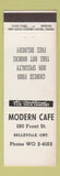 Matchbook Cover - Modern Cafe Belleville ON Chinese Food