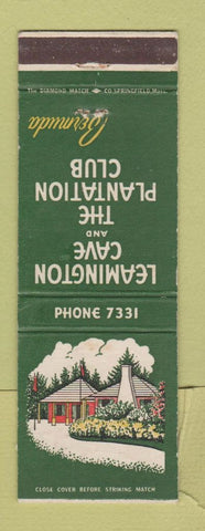 Matchbook Cover - Leamington Cave Plantation Club Bermuda