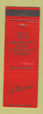 Matchbook Cover - Le Chateau Restaurant Bay City MI