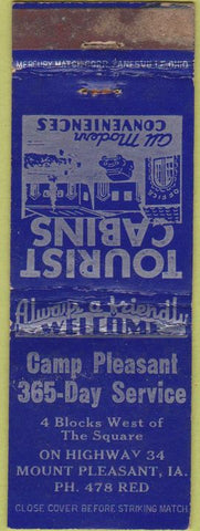 Matchbook Cover - Camp Mount Pleasant IA
