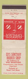 Matchbook Cover - Ed's Sanitary Barber Shop West Brantford ON