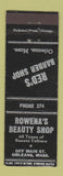 Matchbook Cover - Rowena's Beauty Shop Red's Barber Shop Orleans MA WEAR