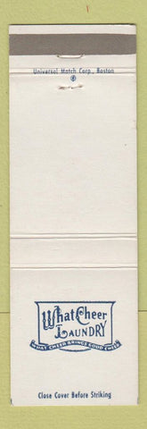 Matchbook Cover - What Cheer Laundry RI MA CT